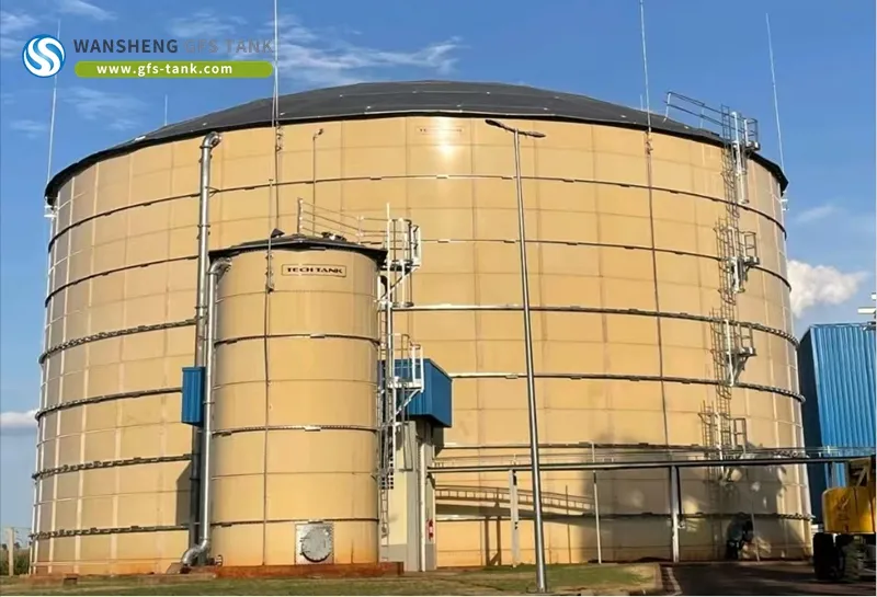 5, 000 Cu. M Glass Fused to Steel Tank with Spiral Ladder and Handrail