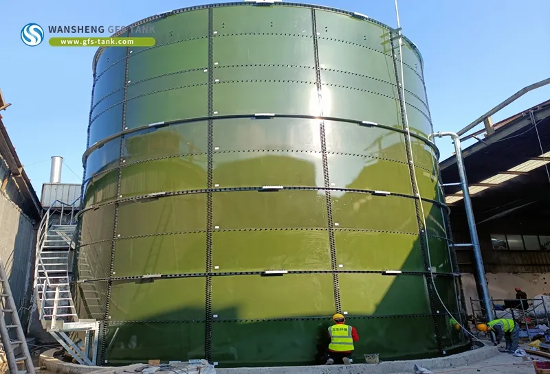 20000 Gallon Glass Fused to Steel Wastewater Treatment Tanks Eco - Friendly