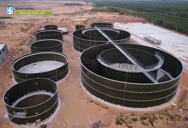 Bolted Steel Industrial Water Tanks for Coco Cola Wastewater Treatment Plant