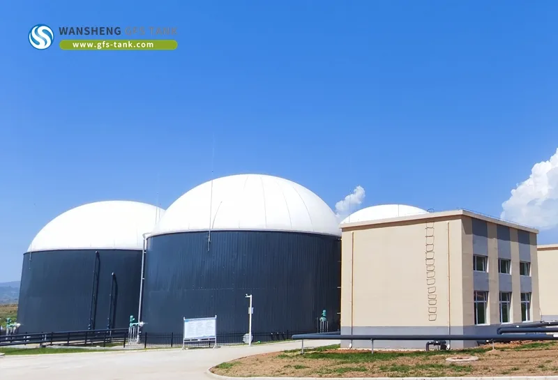 Glass Fused to Steel Tank with Double Membrane Roof for Biogas Project