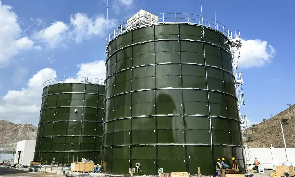 Fire water tank project for building materials factory