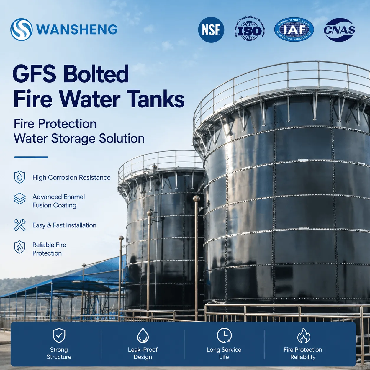 GFS Bolted Fire Water Tanks Fire Protection Water Storage Solution