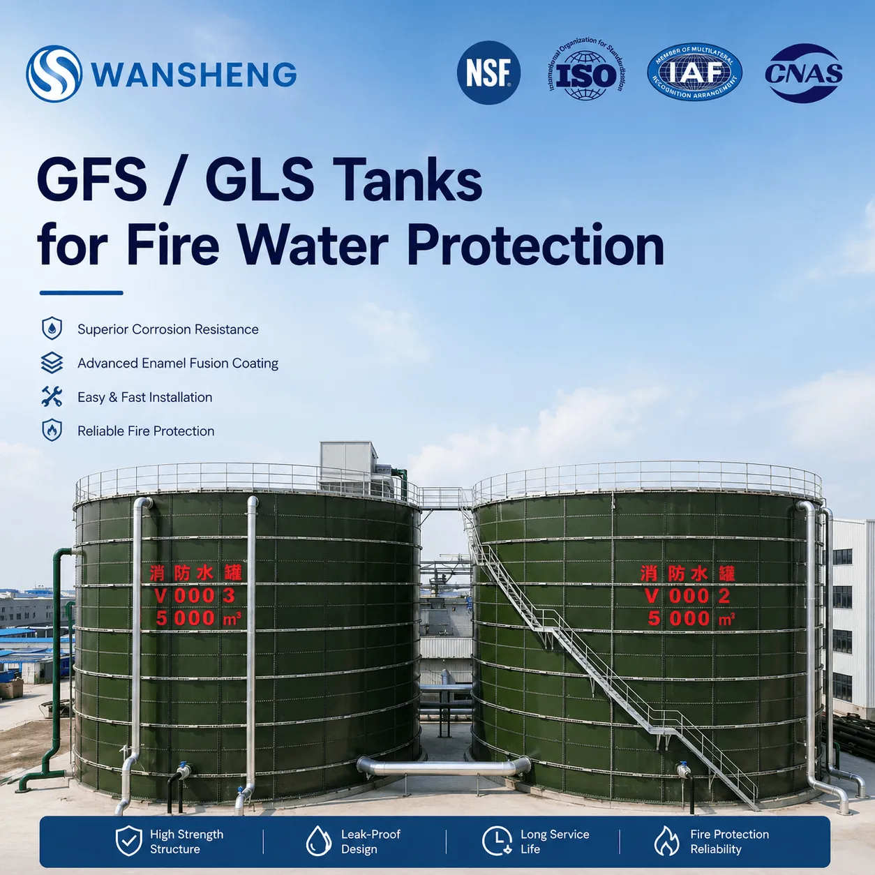GFS / GLS Tanks for Fire Water Protection