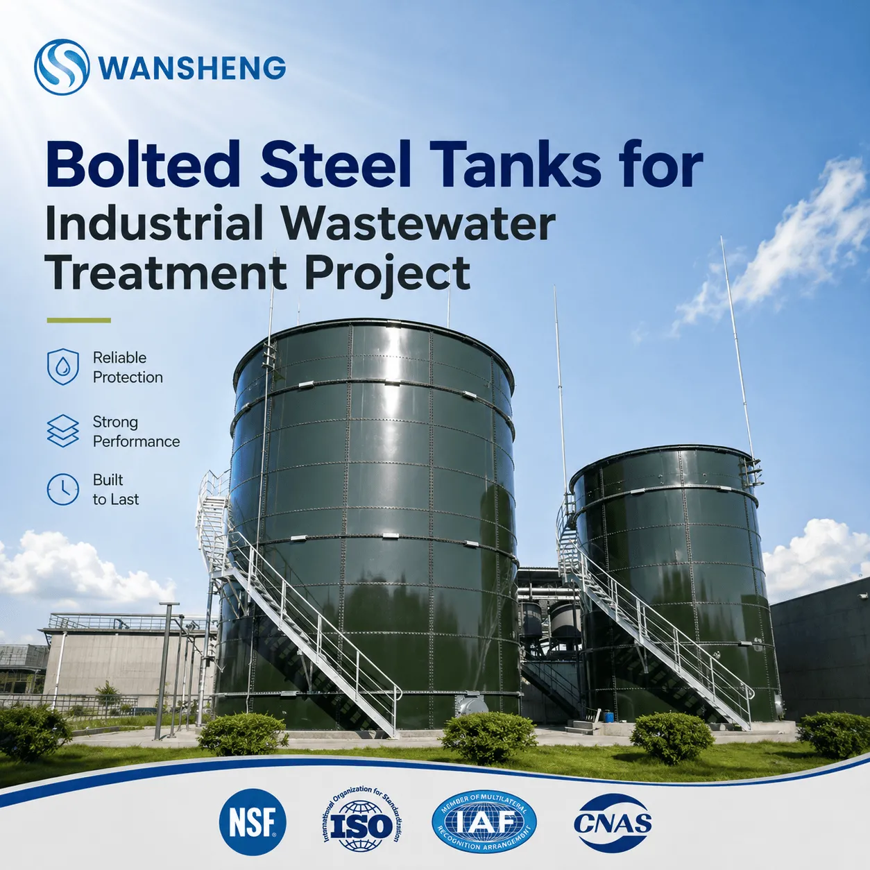 Bolted Steel Tanks for Industrial Wastewater Treatment Project