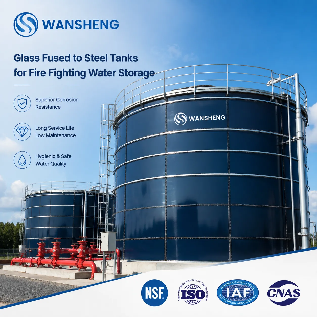 Thickened Epoxy Resin Storage Tank Corrosion Resistant Chemical Vessel