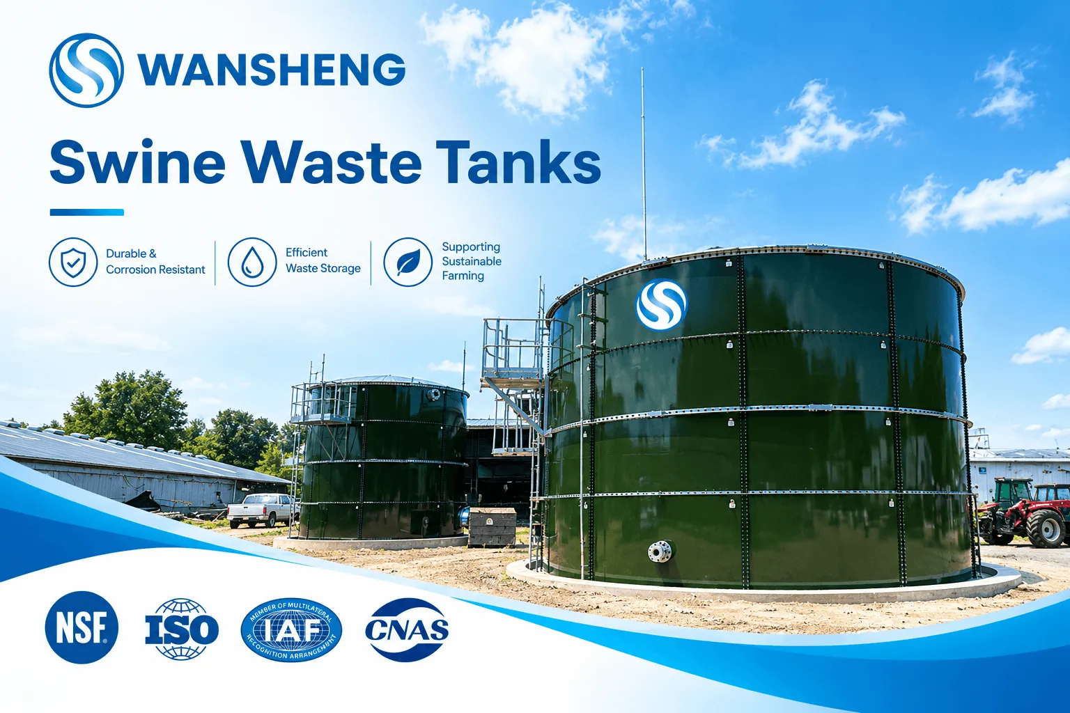 Swine waste tanks