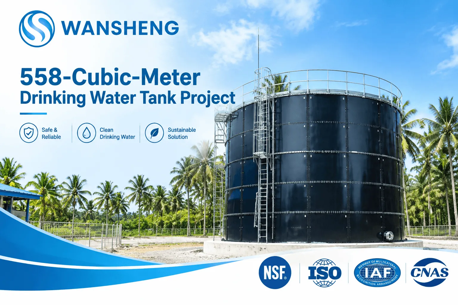 558-Cubic-Meter Drinking Water Tank Project